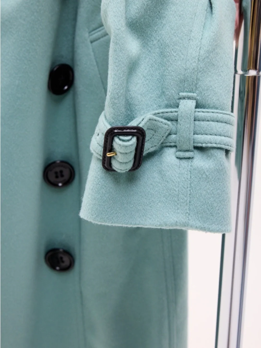 Burberry Soft Blue Cashmere Sandringham Coat - Picture 6 of 10